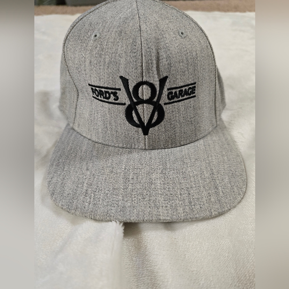 Fords V8 Garage Snapback Hat Gray Adjustable